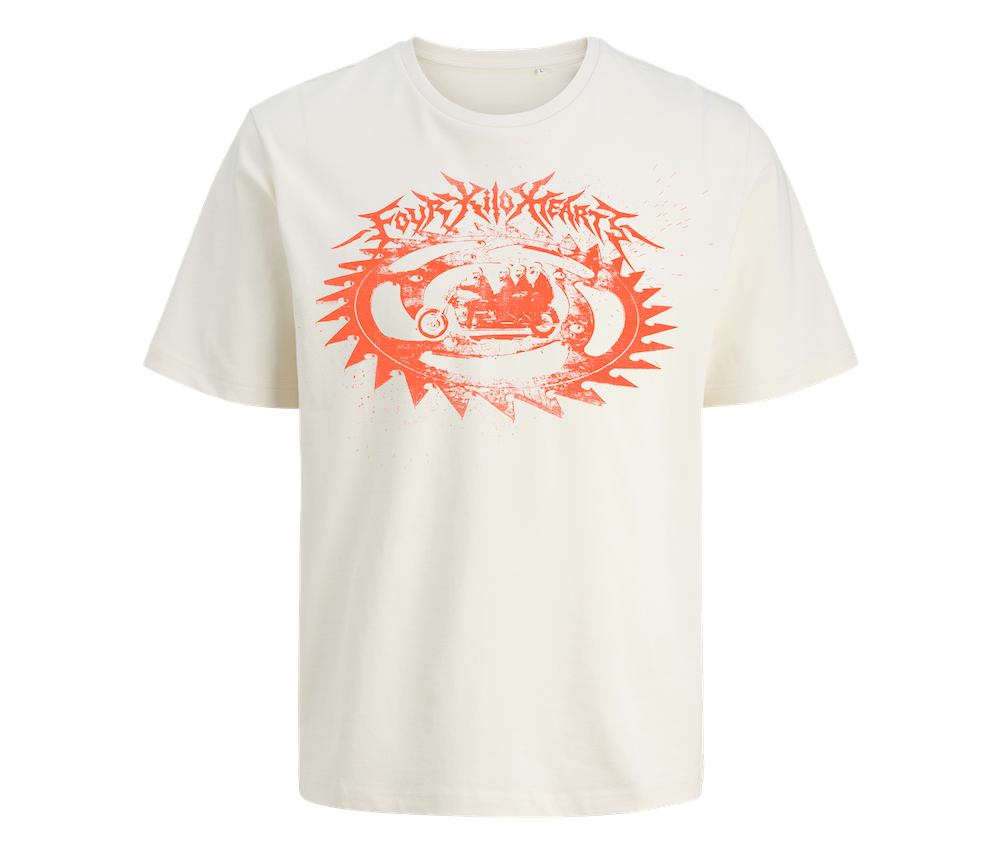 T-shirt écru “Winter Tour 2026” – Four Kilo Hearts