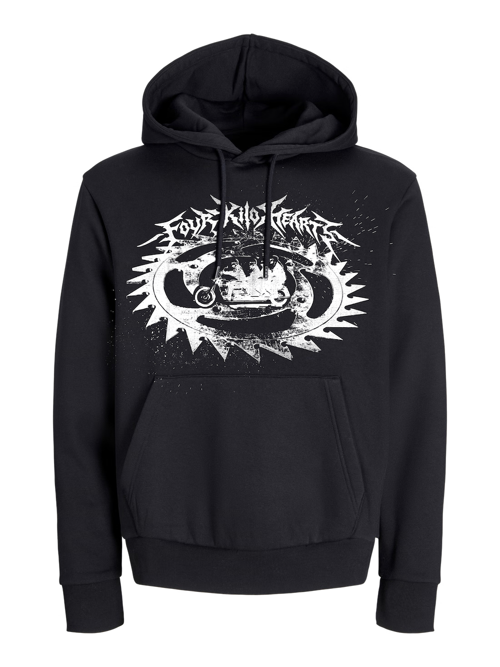 Hoodie noir “Winter Tour 2026” – Four Kilo Hearts